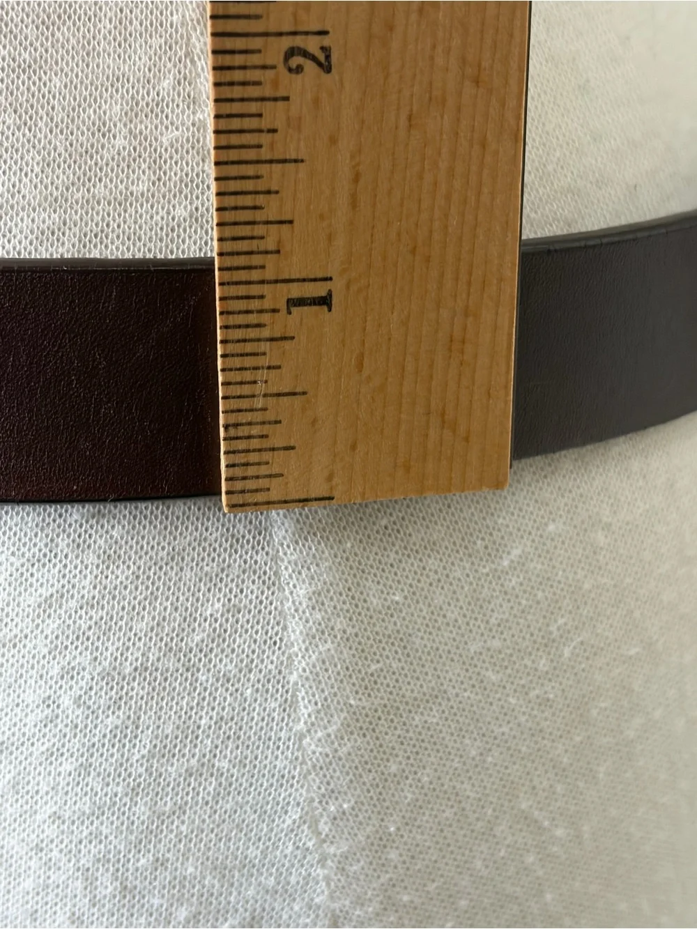 Classic Brown Genuine Leather Belt with Brass Buckle ML